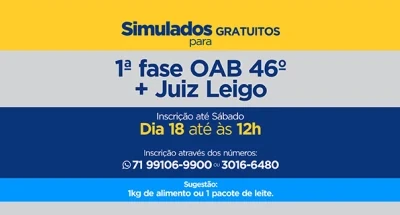 Simulados da Aprovação Gratuitos - 1ª Fase OAB 46º e Juiz Leigo