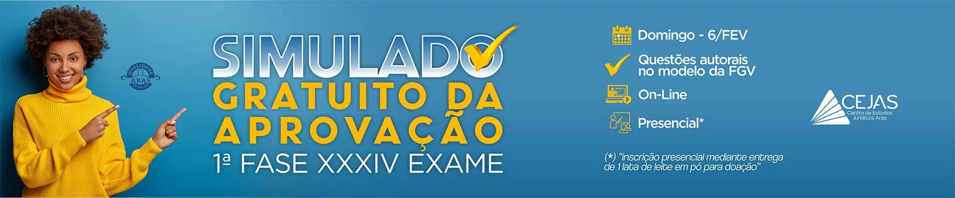 Simulado Gratuito da Aprovação - OAB 1ª Fase XXXIV Exame