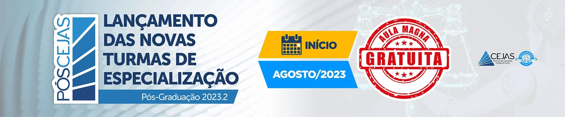 Aula Magna Lançamento Turmas Pós-Graduações 2023.2 - Gratuito