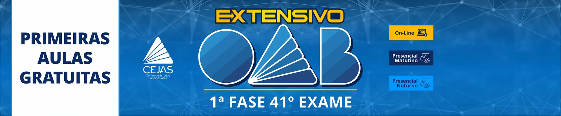 Primeiras Aulas Gratuitas - Extensivo OAB 1ª Fase - 41° Exame