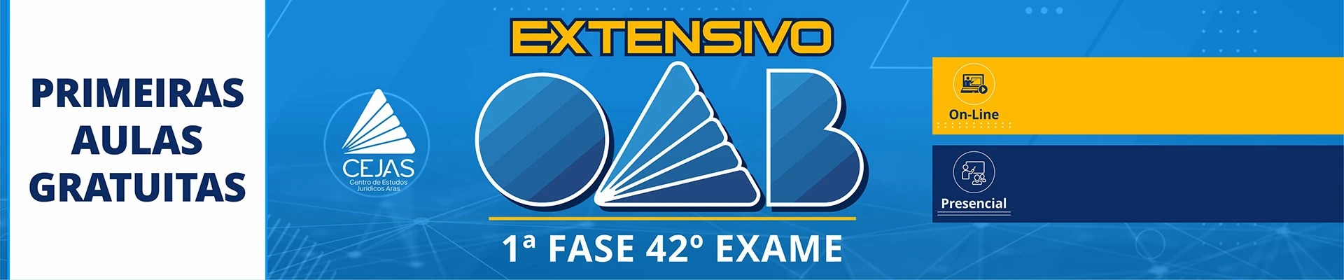 Primeiras Aulas Gratuitas - Extensivo OAB 1ª Fase - 42° Exame