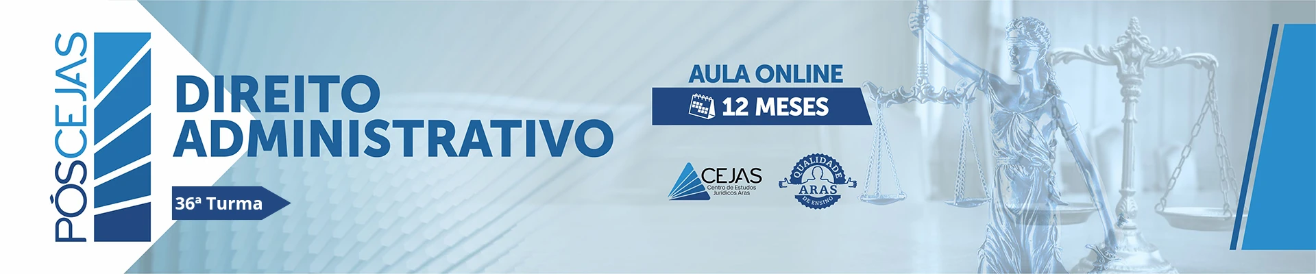 PÓS-GRADUAÇÃO em DIREITO ADMINISTRATIVO - 36ª TURMA - 12 MESES - ONLINE