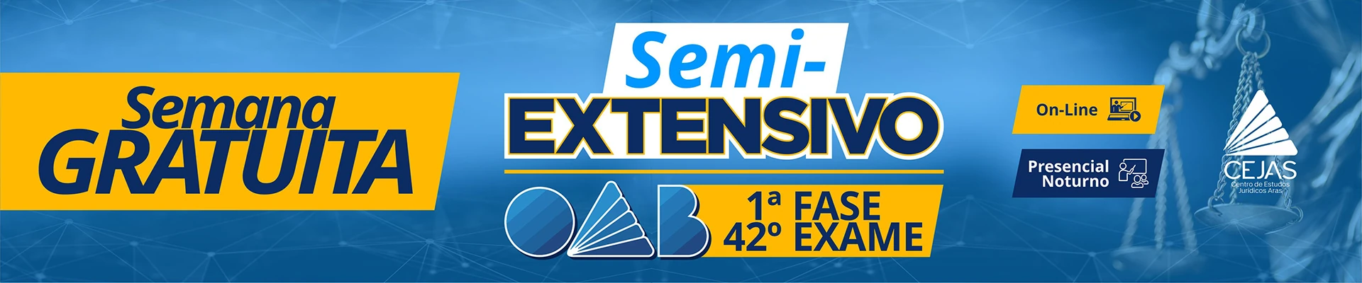 Primeiras Aulas Gratuitas - Semiextensivo OAB 1ª Fase - 42° Exame
