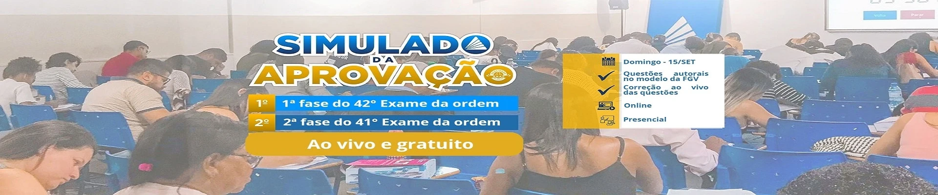 Simulados Gratuitos da Aprovação - OAB 2ª Fase do 41° Exame e OAB 1ª Fase do 42º Exame