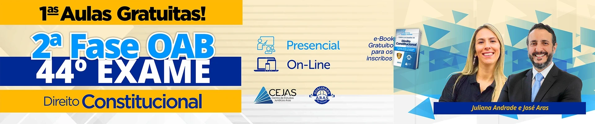 Primeiras Aulas Gratuitas - OAB 2ª Fase - 44º Exame - Direito Constitucional