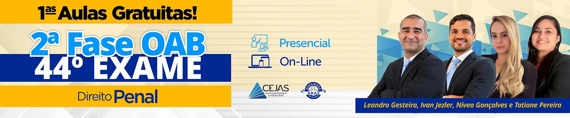 Primeiras Aulas Gratuitas - OAB 2ª Fase - 44º Exame - Direito Penal