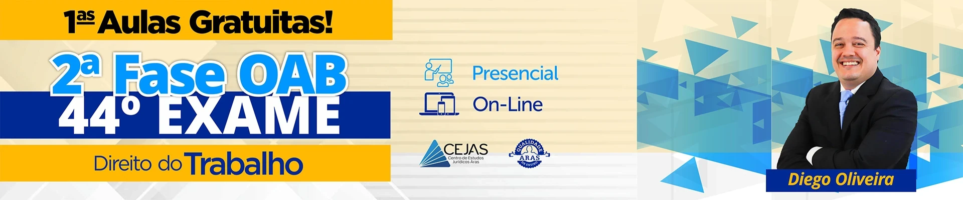 Primeiras Aulas Gratuitas - OAB 2ª Fase - 44º Exame - Direito Trabalho