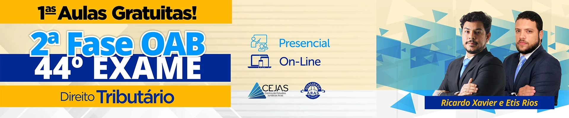 Primeiras Aulas Gratuitas - OAB 2ª Fase - 44º Exame - Direito Tributário