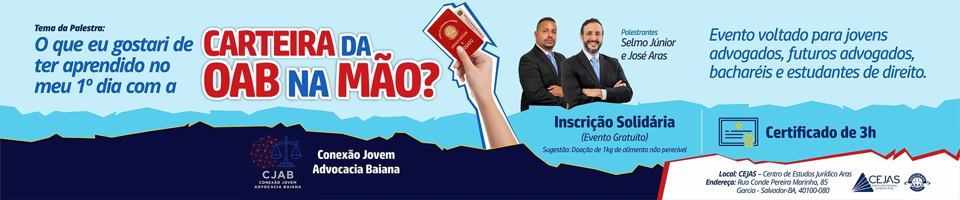 Palestra: O que eu gostaria de ter aprendido no meu primeiro dia com a carteira da OAB na mão?