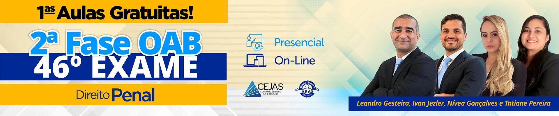 Primeiras Aulas Gratuitas - OAB 2ª Fase - 46º Exame - Direito Penal