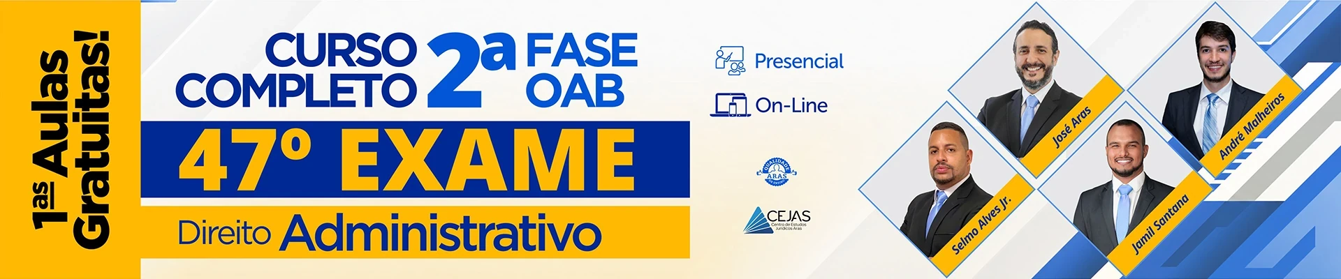 1ᵃˢ AULAS GRATUITAS — 2ª FASE OAB 47º Exame — Direito Administrativo
