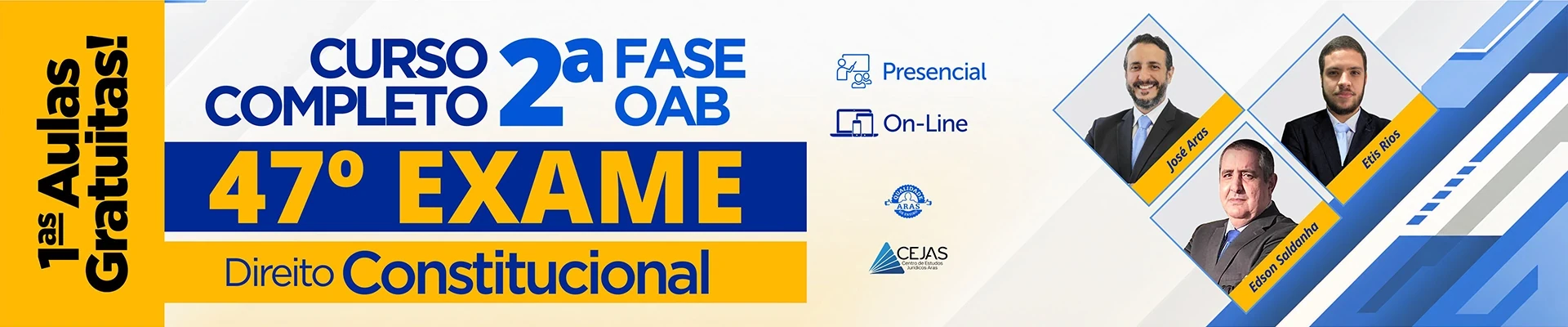 1ᵃˢ AULAS GRATUITAS — 2ª FASE OAB 47º Exame — Direito Constitucional