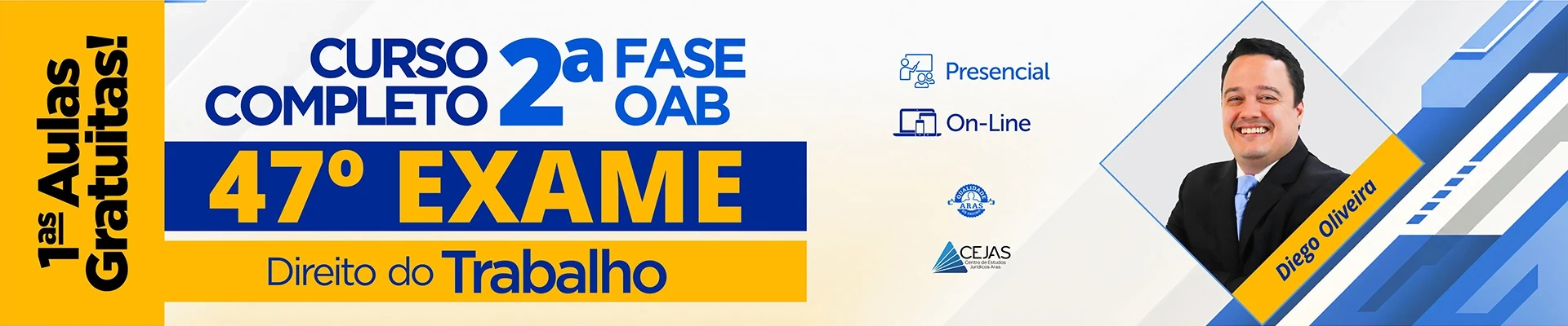 1ᵃˢ AULAS GRATUITAS — 2ª FASE OAB 47º Exame — Direito do Trabalho