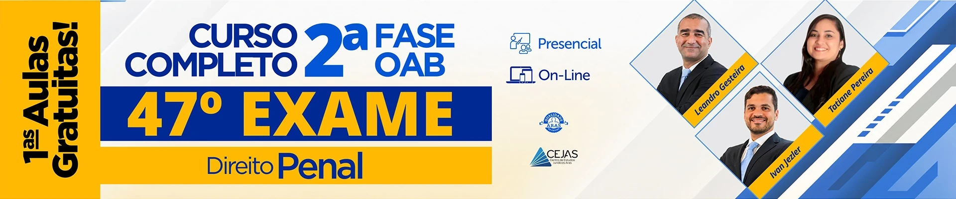1ᵃˢ AULAS GRATUITAS — 2ª FASE OAB 47º Exame — Direito Penal