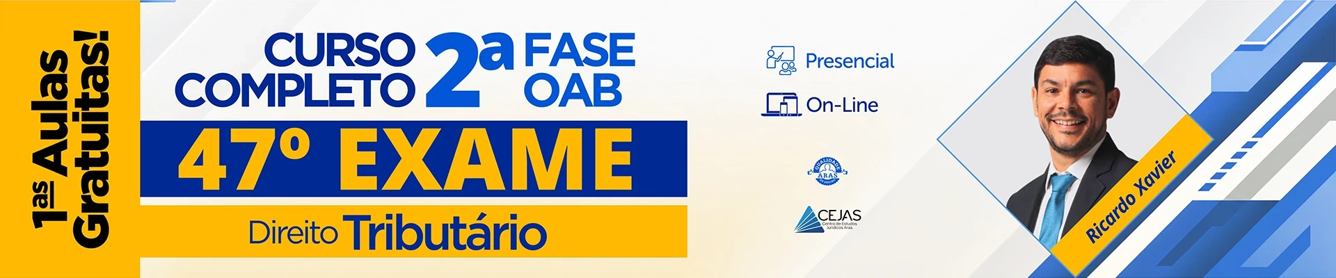 1ᵃˢ AULAS GRATUITAS — 2ª FASE OAB 47º Exame — Direito Tributário