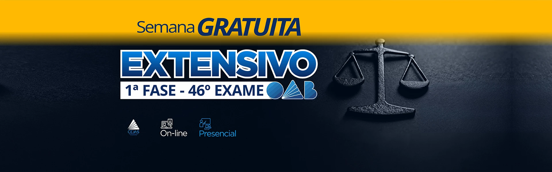 Extensivo Primeira Semana Gratuita OAB 1ª Fase 46 Exame