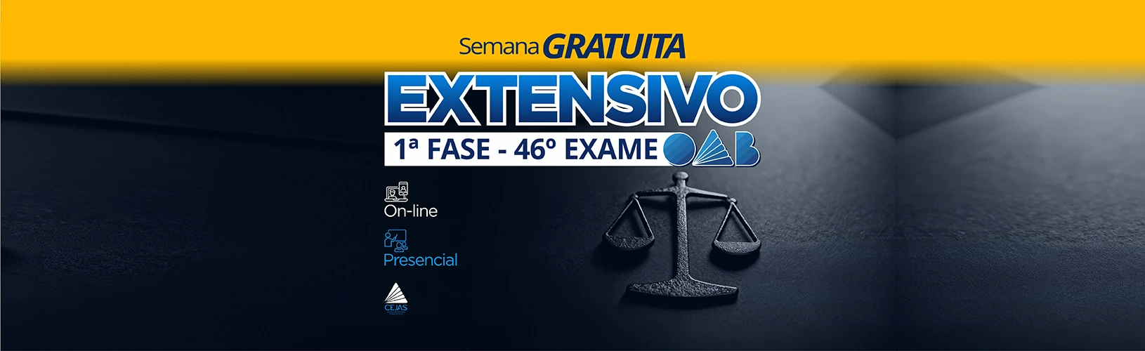 Extensivo Primeira Semana Gratuita OAB 1ª Fase 46 Exame