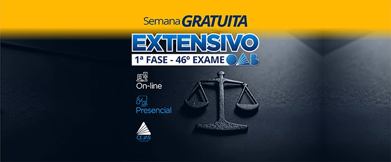 Extensivo Primeira Semana Gratuita OAB 1ª Fase 46 Exame