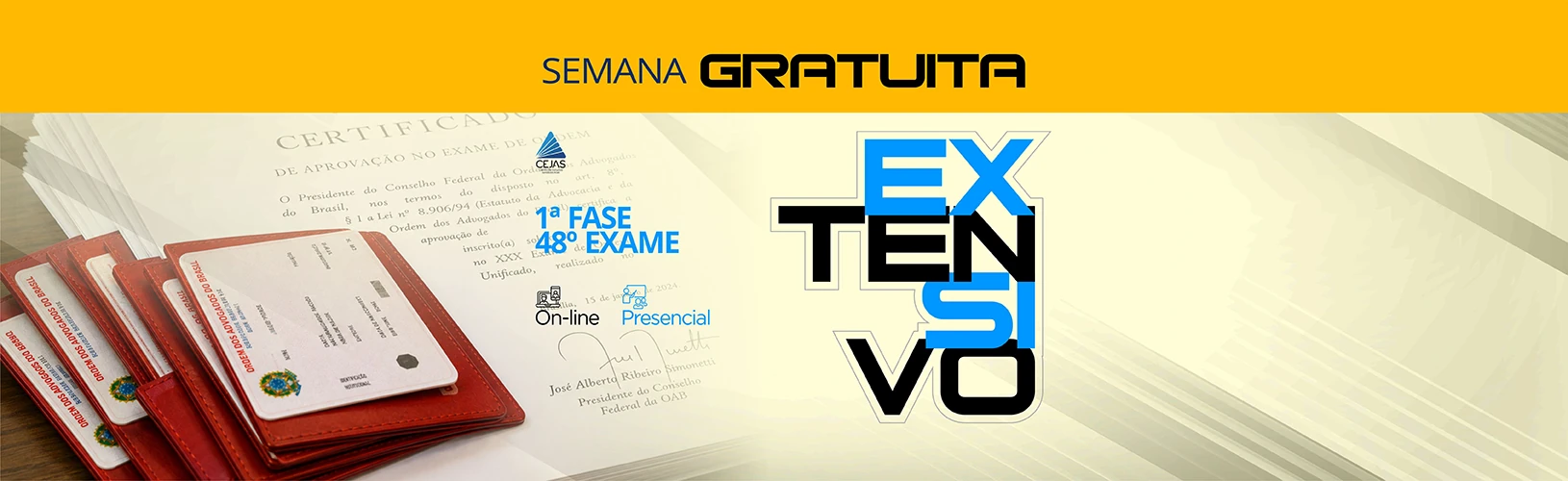 Semana Gratuita - Extensivo OAB 1ª Fase - 48° Exame