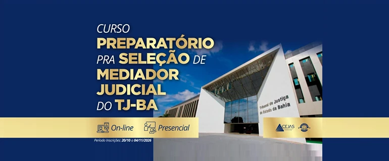Processo Seletivo de Mediador Judicial – TJBA 2026 | Híbrido